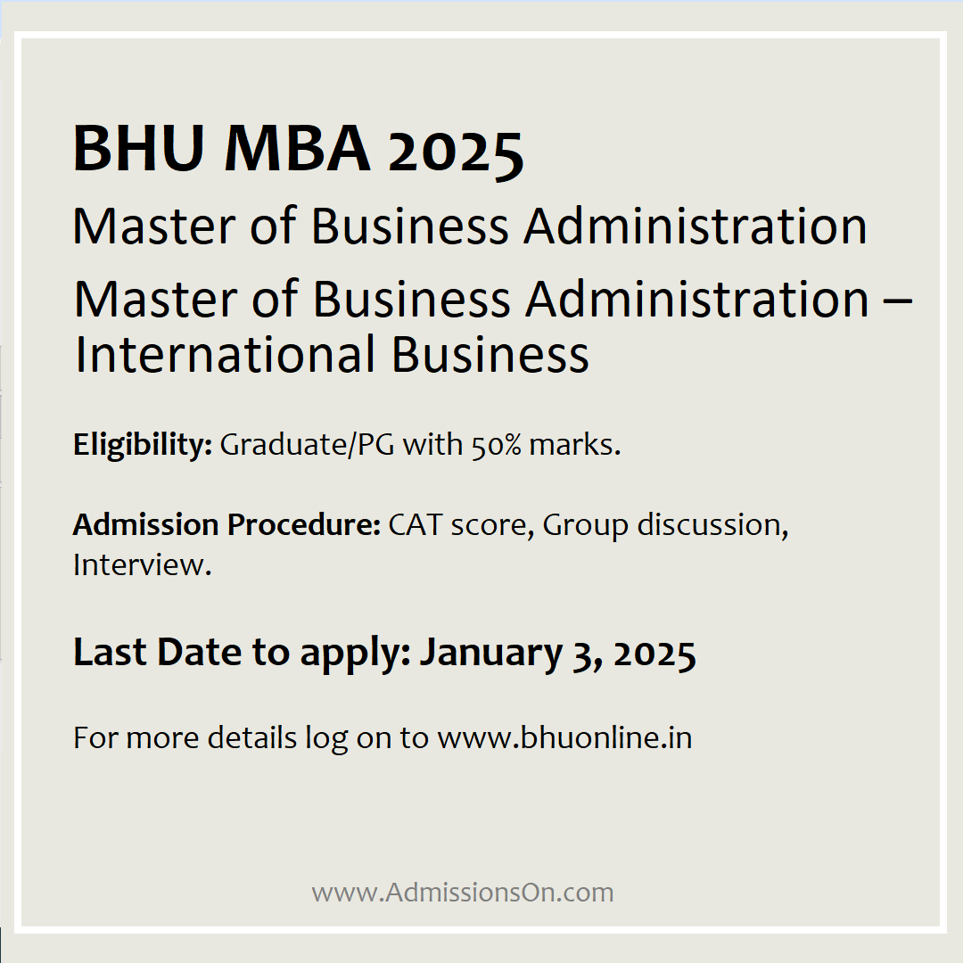 BHU MBA 2025