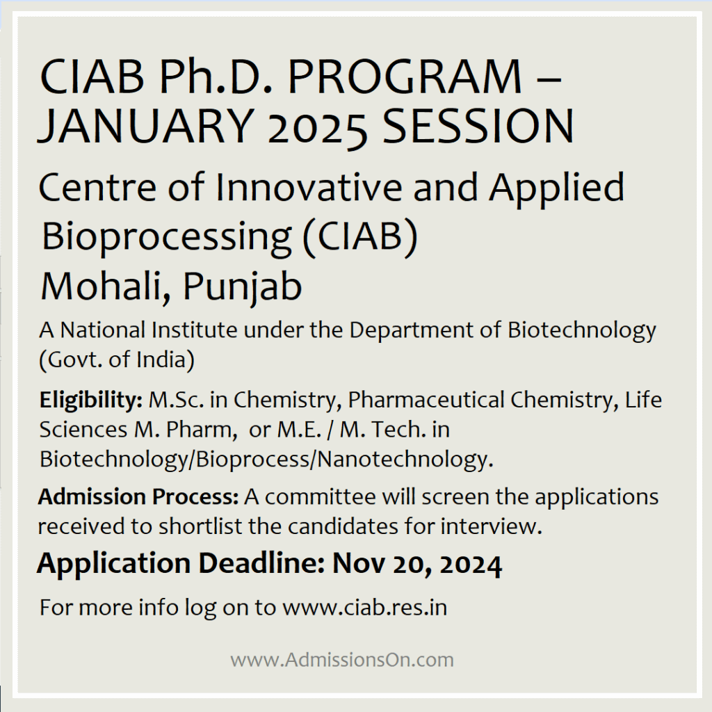 CIAB PhD 2025 Notice