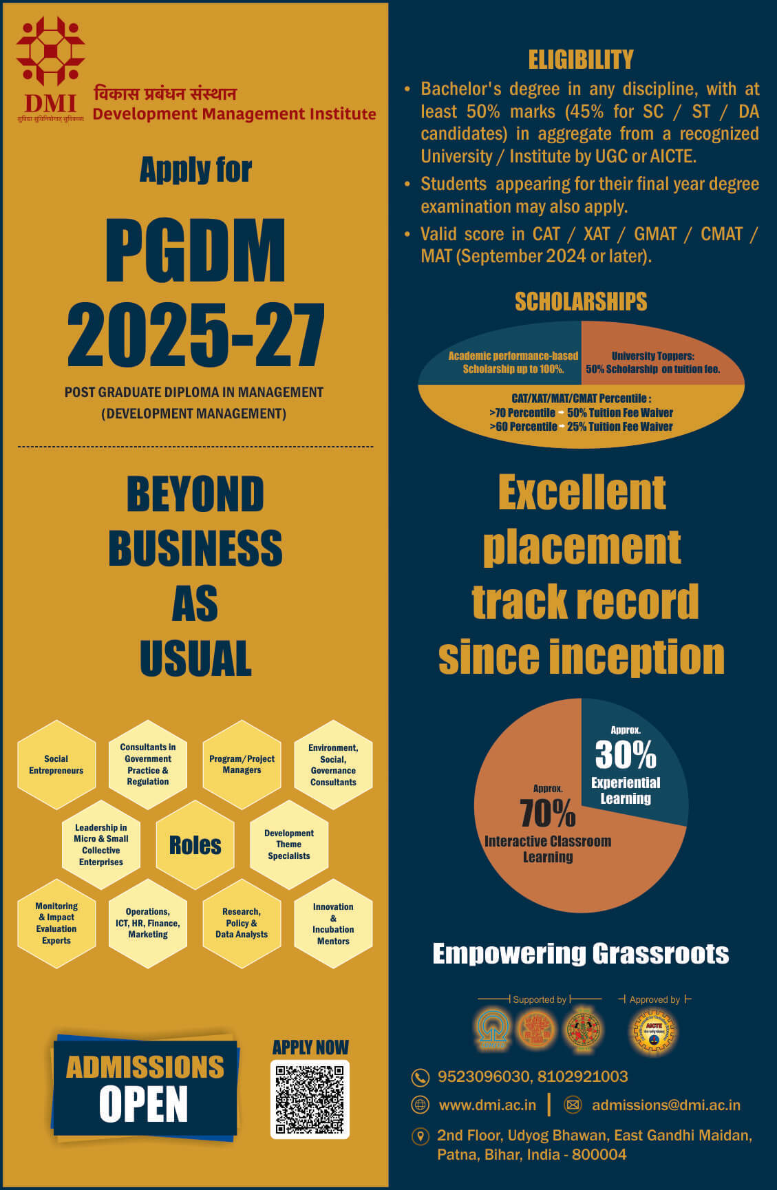 official notification - DMI PGDM 2025 AdmissionsOn