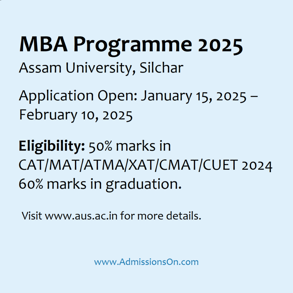 Assam University MBA