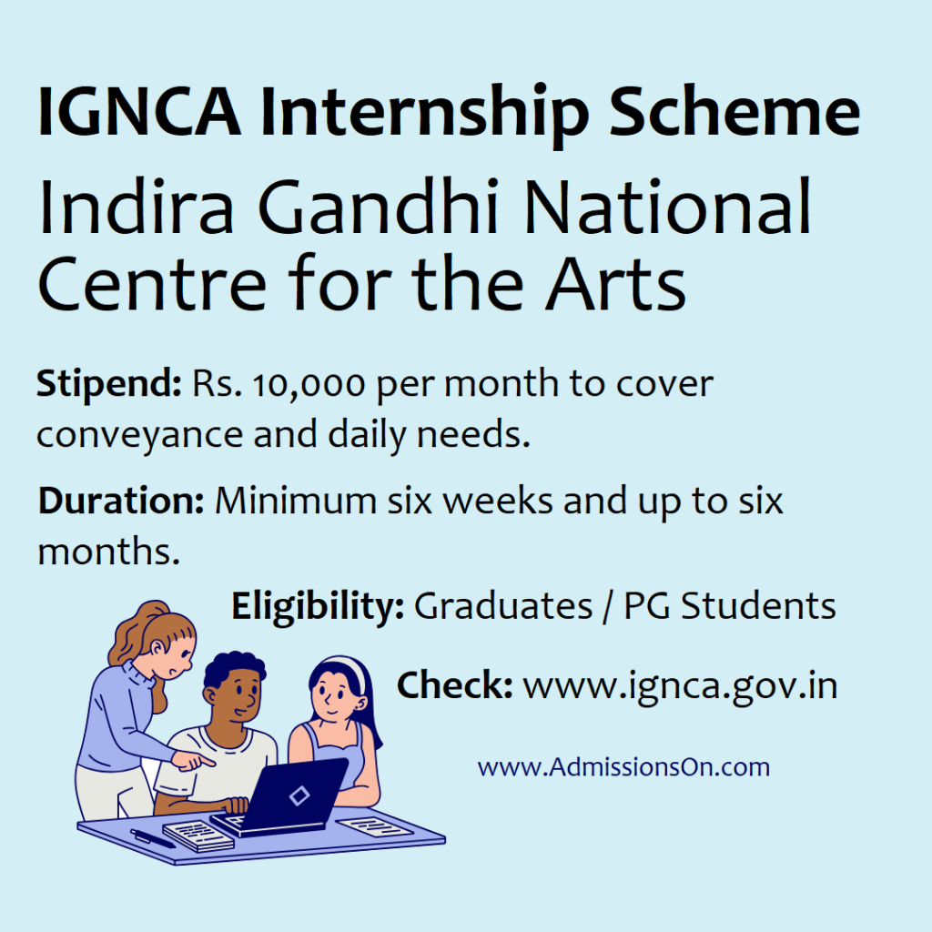 IGNCA Internship Scheme details