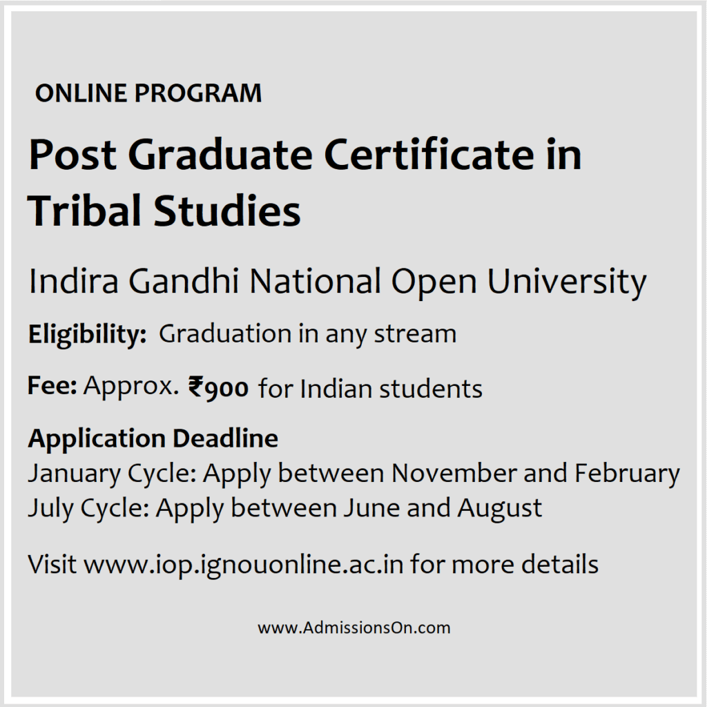 IGNOU Certificate in Tribal Studies